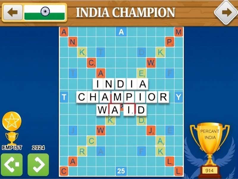Scrabble India Champion Game Interface Scrabble India Champion Game Screenshot